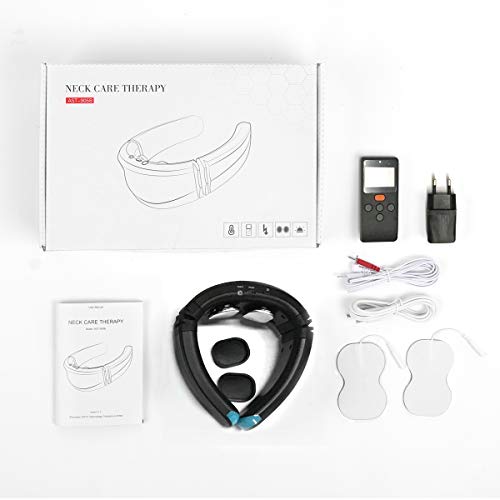 Neck Massager with Heat (FDA-Cleared) Neck Relax EMS &TENS Therapy with Heat ...