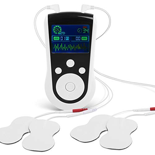 Rechargeable TENS Unit Machine - Electrical Muscle Stimulator for Pain Relief...