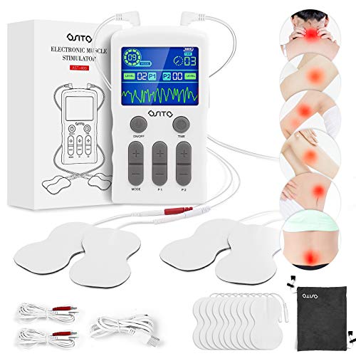 TENS Unit Muscle Stimulator OSITO Dual Channel Electric Pulse Massager with C...