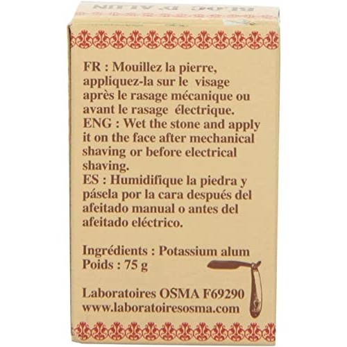 Osma Laboratoires Osma Bloc - Alum Block (Soothes Shaving Irritation) 75G X 5 -