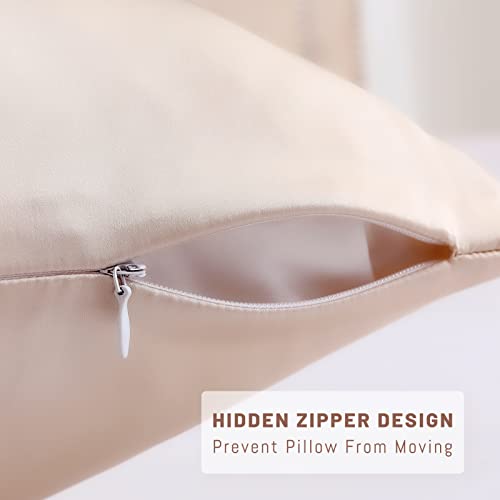 OSRAIN Pink 100% Real Silk Pillowcase for Hair and Skin with Hidden Zipper Bo...