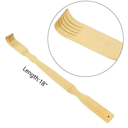 OSRONDEN Longer Handle Wooden Back Scratcher, 18in, Bamboo Back Scratcher for...