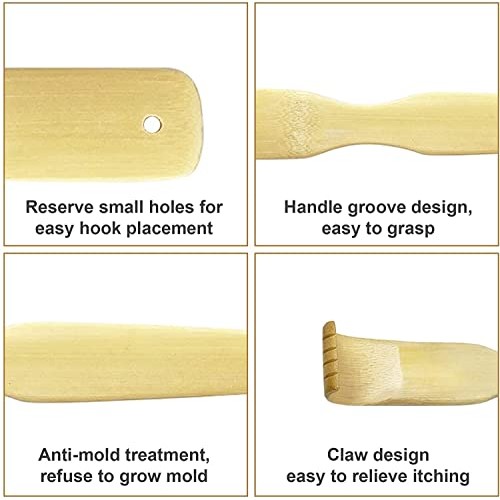OSRONDEN Longer Handle Wooden Back Scratcher, 18in, Bamboo Back Scratcher for...
