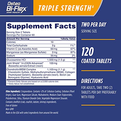 Glucosamine Chondroitin, Triple Strength by Osteo Bi-Flex w/ Vitamin C, Joint...