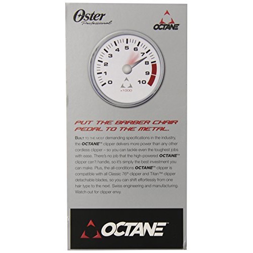 Oster Professional 76550-00 Octane Cordless Clipper, Gray, 1 Count