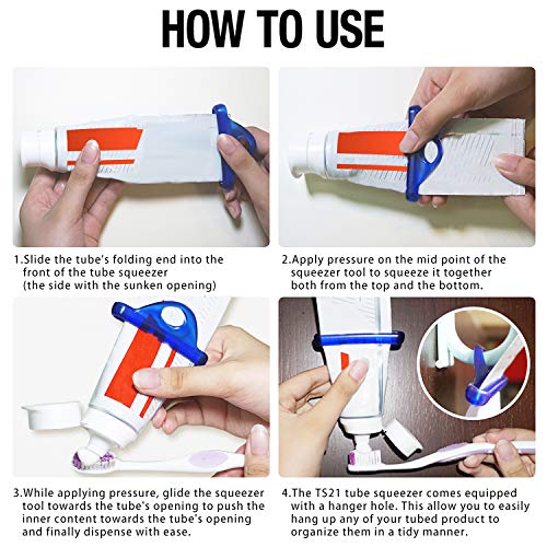 Toothpaste Squeezer Tube Tool - 3 Pack Toothpaste Roller for Easy Squeeze Too...