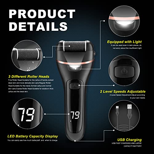 Electric Callus Remover for Feet with Rechargeable Waterproof 22 in 1 Profess...