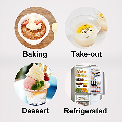 OTOR 8oz Hot/Cold Disposable Plastic Cups with Dome Lids - 50 Sets - Ice Crea...