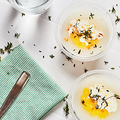 OTOR 8oz Hot/Cold Disposable Plastic Cups with Dome Lids - 50 Sets - Ice Crea...