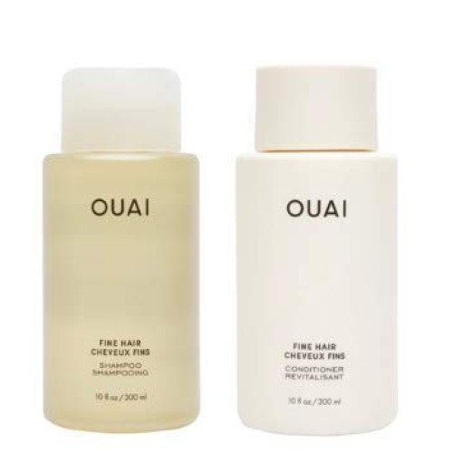 OUAI Fine Shampoo + Conditioner Set. Free from Sulfates. 10 oz Each.
