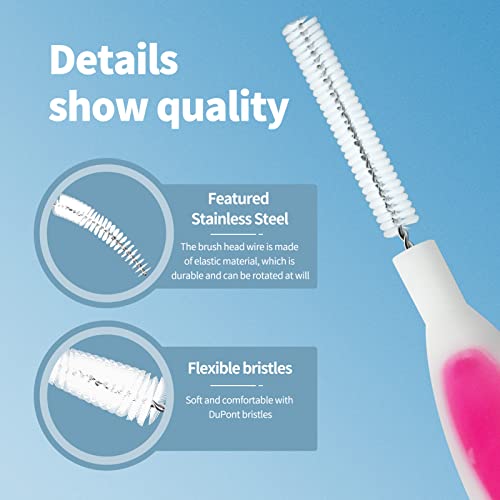 Interdental Brushes, Dental Brush Cleaner Toothpick Flossing Head Tooth Clean...