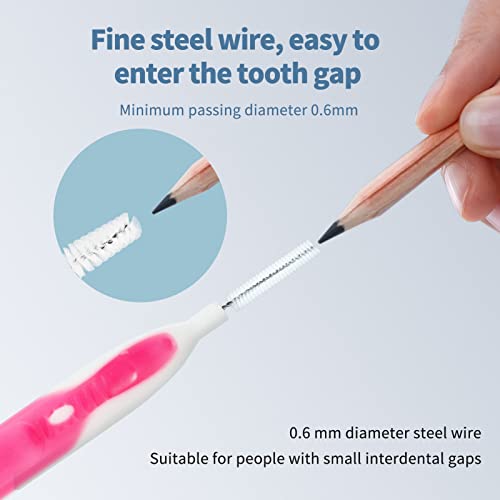 Interdental Brushes, Dental Brush Cleaner Toothpick Flossing Head Tooth Clean...