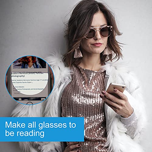 OuShiun Stick-on Magnification Bifocal Lenses Adhesive Stick Reading Lenses R...