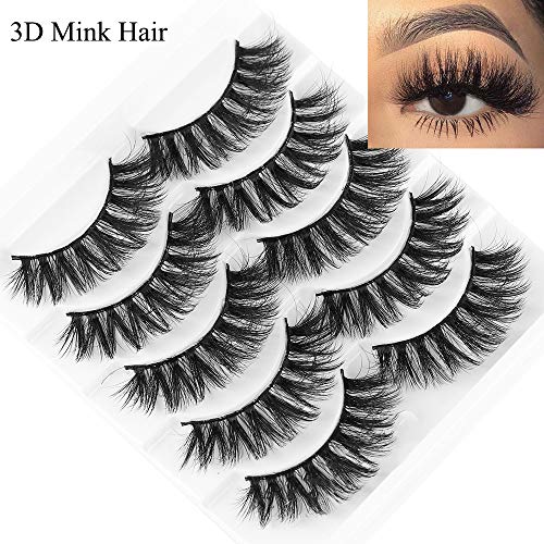 outopen 3D Mink False Eyelashes Full Strips Thick Cross Long Lashes Wispy Flu...