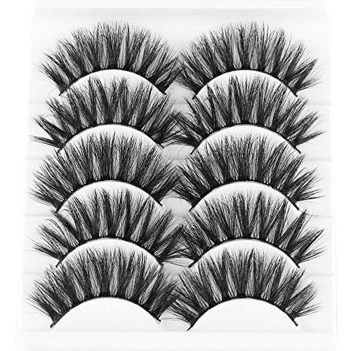 outopen 3D Mink False Eyelashes Full Strips Thick Cross Long Lashes Wispy Flu...