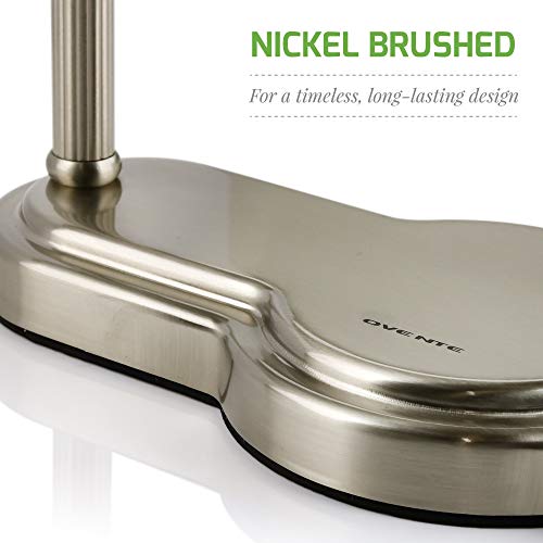 Ovente 8" Tabletop Lighted Makeup Mirror, 1X & 5X Magnifier, Double Sided Rou...