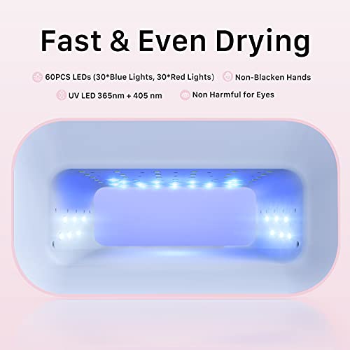 O'vinna UV LED Nail Lamp 150W, UV Light for Gel Nails, Nail Dryer for Regular...