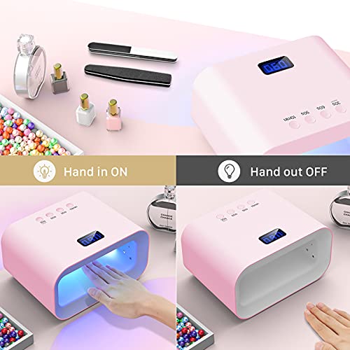 O'vinna UV LED Nail Lamp 150W, UV Light for Gel Nails, Nail Dryer for Regular...