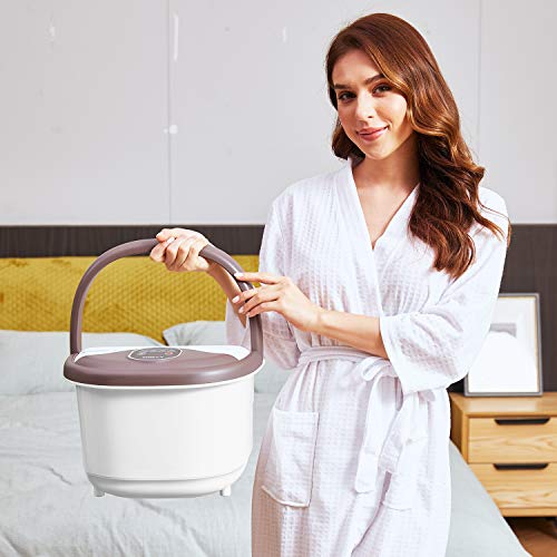 Foot Spa Bath Massager with 6 Motorized Rollers, Foot Bath Massager with Heat...