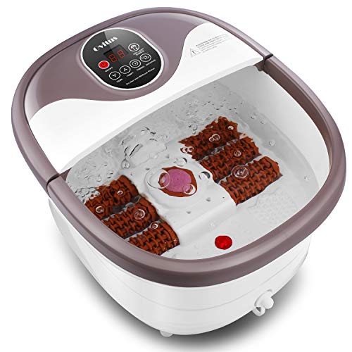 Foot Spa Bath Massager with 6 Motorized Rollers, Foot Bath Massager with Heat...