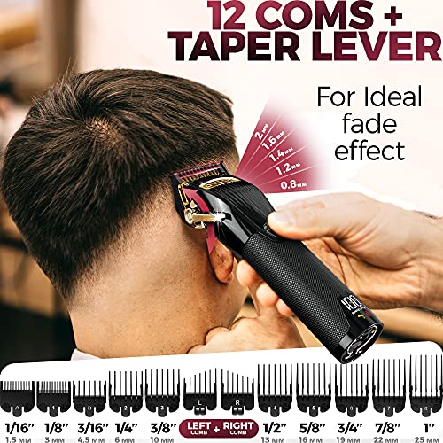 OVLUX Professional Hair Clippers for Men - Rechargeable Electric Cordless Tri...