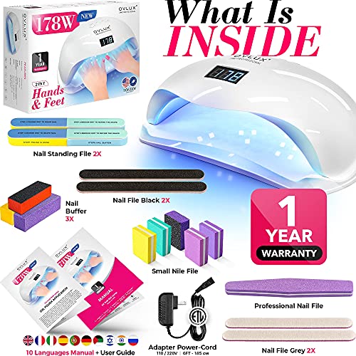 UV LED Nail Lamp 178W, Professional Nail Dryer Machine, Best Gel UV LED Nail ...