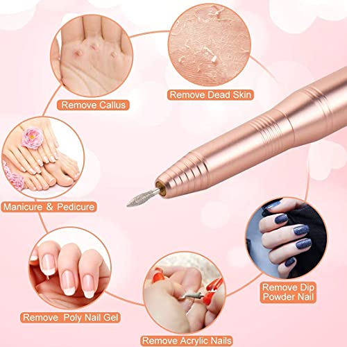 Porfessional Acrylic Nail Drill, USB Electric Nail Drill Machine, Portable El...