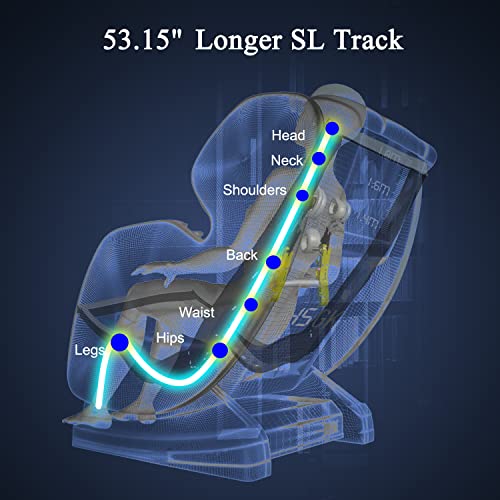 Massage Chair,Zero Gravity SL Track Massage Chair, Full Body Shiatsu Massage ...