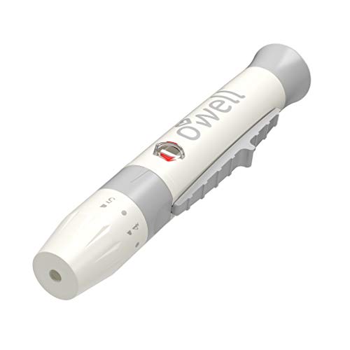O’Well Painless Design Lancing Device + 40 Twist Top Lancets for Blood Glucos...