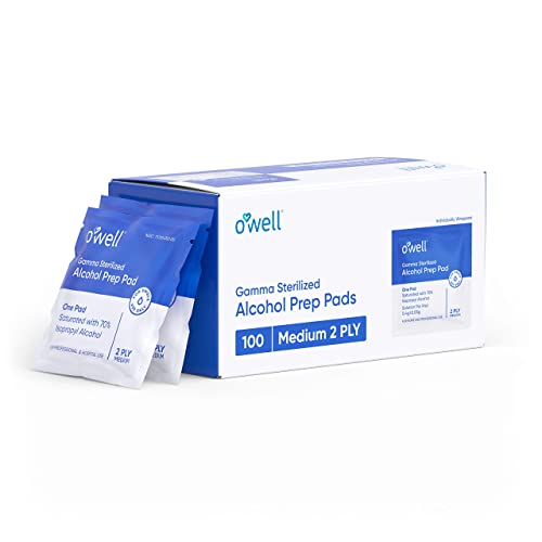 O'WELL Alcohol Prep Pads, 100 Count | Medical & Professional Grade Sterile Al...