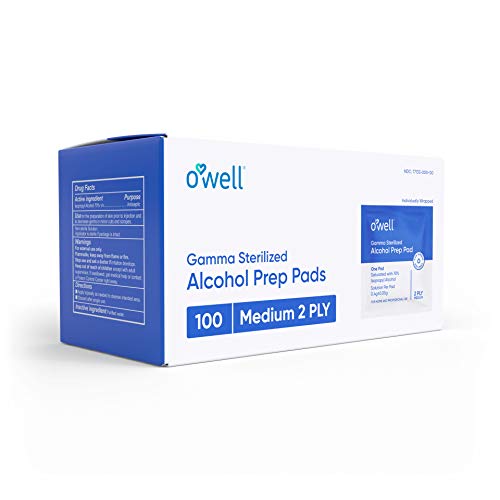 O'WELL Alcohol Prep Pads, 100 Count | Medical & Professional Grade Sterile Al...