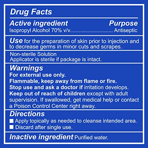 O'WELL Alcohol Prep Pads, 100 Count | Medical & Professional Grade Sterile Al...