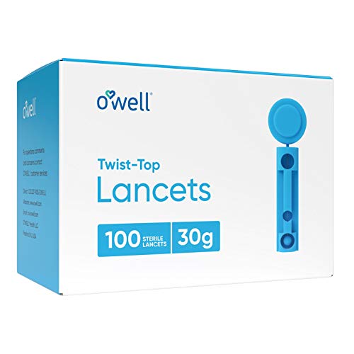 O'WELL Twist Top Lancets, 30 Gauge | for Blood Glucose & Keto Testing | 2 Box...