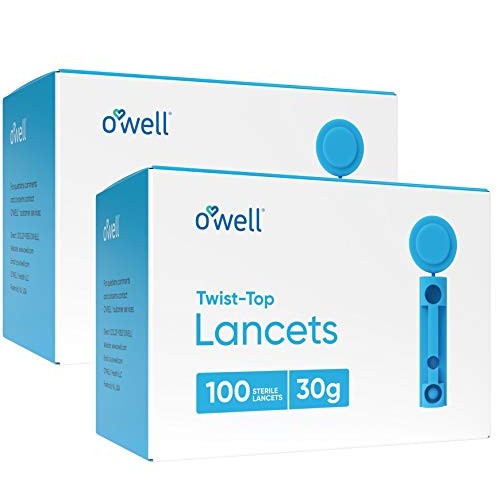O'WELL Twist Top Lancets, 30 Gauge | for Blood Glucose & Keto Testing | 2 Box...