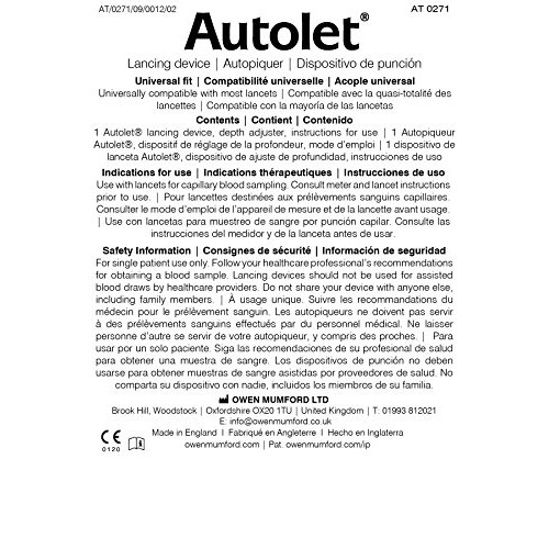 Owen Mumford AT 0271 Autolet Impression Advanced Lancing Device
