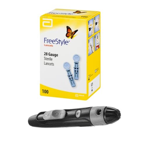 Owen's Freestyle Lancets 100 Pack with Autolet Lancing Device
