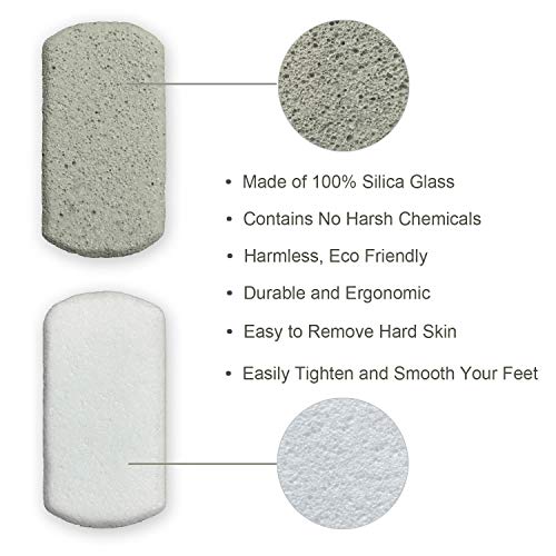 OWIIZI Glass Pumice Stone for Feet, Hands Callus Remover Pedicure Exfoliator ...