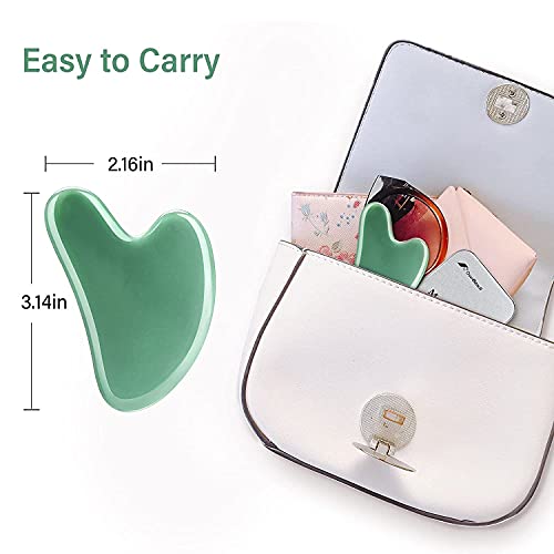 Gua Sha Facial Tool, GuaSha Massage Tool Natural Jade Stone Universal Facial ...