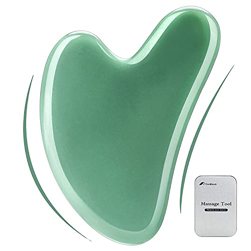 Gua Sha Facial Tool, GuaSha Massage Tool Natural Jade Stone Universal Facial ...