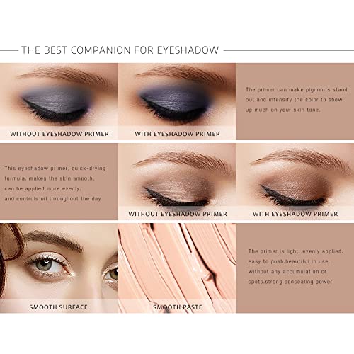Ownest 3 Colors Eyeshadow Makeup Primer,Liquid Eyeshadow Primer Matte Eyeshad...
