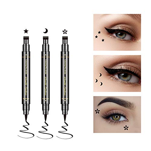 Ownest 6 Pcs Liquid Eyeliner Set,Double-Side Eyeliner Stamp Pen Eyeliner Tatt...