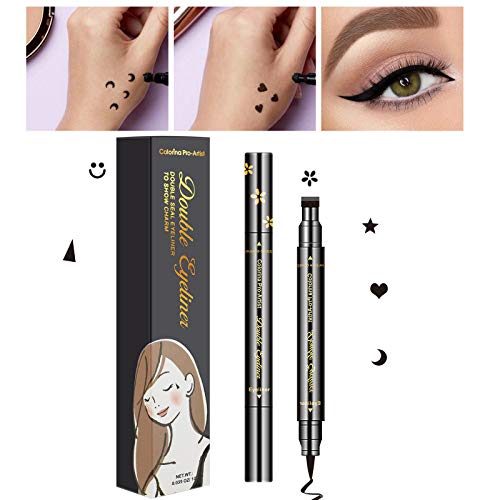 Ownest 6 Pcs Liquid Eyeliner Set,Double-Side Eyeliner Stamp Pen Eyeliner Tatt...