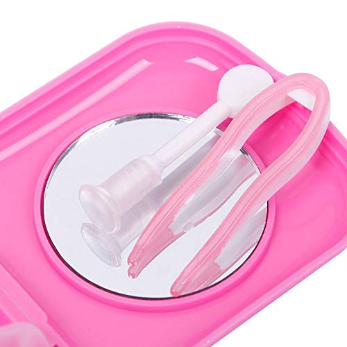 Cute Pocket Mini Contact Lens Case Travel Kit Easy Carry Mirror Container Hol...