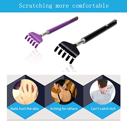 Portable Extendable Back Scratcher, RUTAI Telescoping Scratcher Tetractable C...