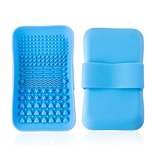 OXFOT Brush Cleaning Mat,Silicone Makeup Cleaning Brush Scrubber Mat Portable...