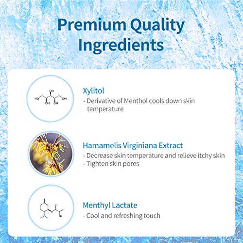 Premium Korean Facial mask sheets for cooling, calming and moisturizing, Ceut...