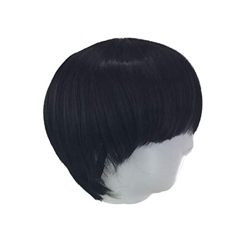 Women's Short Black Full Bang Wig Mushroom Hairstyle Cosplay/daily Heat Resis...