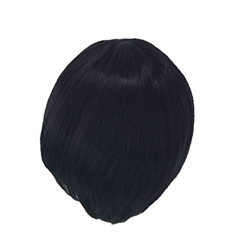 Women's Short Black Full Bang Wig Mushroom Hairstyle Cosplay/daily Heat Resis...