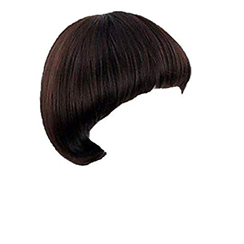 Women's Short Black Full Bang Wig Mushroom Hairstyle Cosplay/daily Heat Resis...