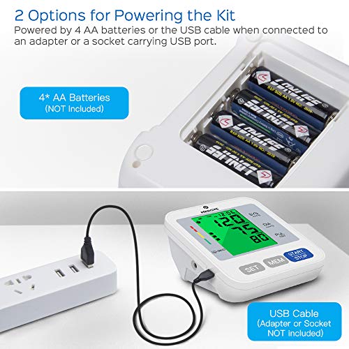 Blood Pressure Machine for Upper Arm 3.4'' Tri-Color Backlight Screen PANACAR...